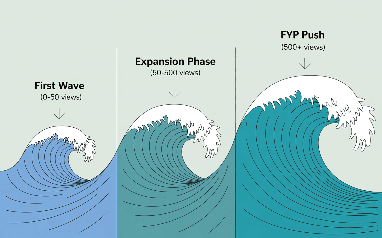 The three waves of TikTok content distribution